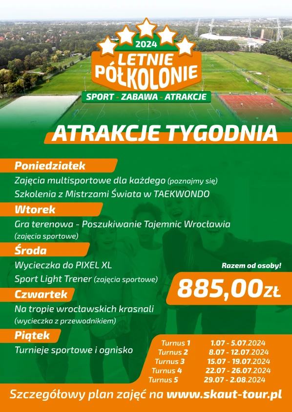 Półkolonie Wrocław ulotka